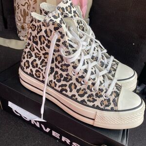 Converse Women's Leopard Print High-Top Sneakers